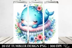 Cute Baby Whale Cradle | 20 Oz Tumbler Product Image 2