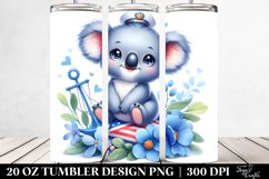 Cute Baby Koala Sailor Flowers | 20 Oz Tumbler Product Image 2