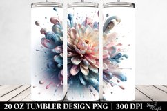 Abstract Shiny Dahlia. 20 oz Tumbler Design Product Image 2