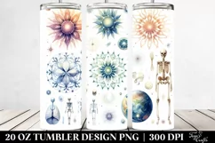 Simple Watercolor Skeleton | 20 oz Tumbler Product Image 2