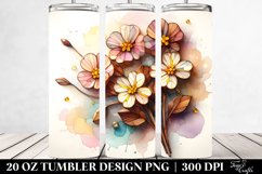 Abstract Stained Primrose | 20 oz Tumbler Product Image 2