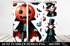 Simple Funny Halloween Clipart, 20 Oz Tumbler Product Image 2