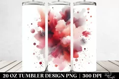 Colorful Redish Watercolor Background | 20 oz Tumbler Product Image 2