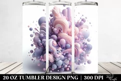 Abstract Pastel Glossy Lilac | 20 oz Tumbler Product Image 2