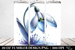 Detailed Snowdrop Material | 20 Oz Tumbler Product Image 2