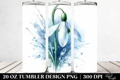 Detailed Snowdrop Material | 20 Oz Tumbler Product Image 2