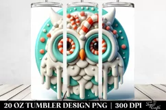 Whimsical Candy Owl Clipart 20 Oz Tumbler Product Image 2