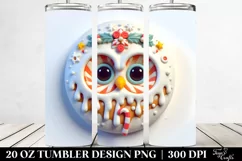 Martzipan Christmas Owl Design, Clipart 20 Oz Tumbler Product Image 2
