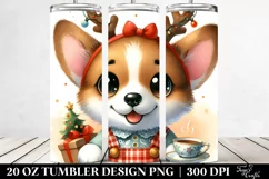 Expressive Pembroke Welsh Corgi in Christmas Attire Product Image 2