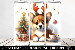 Expressive Pembroke Welsh Corgi in Christmas Outfit Product Image 2