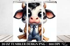 Baby Cow Raincoat Expression | 20 Oz Tumbler Product Image 2