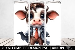 Baby Cow Raincoat Expression | 20 Oz Tumbler Product Image 2