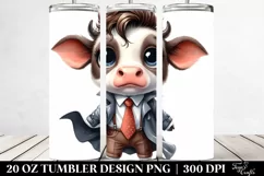 Baby Cow Raincoat Expression | 20 Oz Tumbler Product Image 2