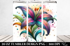 Detailed Vibrant Pastel Wooden Small Stained Lily | 20 oz Product Image 2