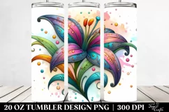 Detailed Vibrant Pastel Wooden Small Stained Lily | 20 oz Product Image 2