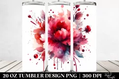 Colorful Reddish Watercolor Splash | 20 oz Tumbler Product Image 2