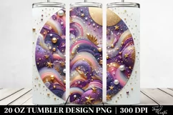 Colorful Purple Gliterry Background | 20 oz Tumbler Product Image 2