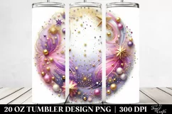 Colorful Purple Glitter Background | 20 oz Tumbler Product Image 2