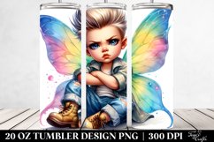 Cute Baby Fairy Aggressive Pose, Transparent 20 Oz Tumbler Product Image 2