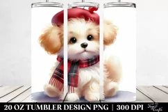 Whimsical Cute Dog Illustration 20 Oz Tumbler Product Image 2