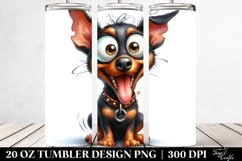 Cute Crazy Doberman Pinscher | 20 Oz Tumbler Product Image 2
