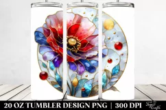 Stained Poppy Watercolor Tumbler Product Image 2