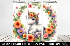 Pastel Unicorn Nasturtium | 20 oz Tumbler Product Image 2