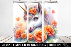 Cute Baby Unicorn Nasturtium | 20 Oz Tumbler Product Image 2