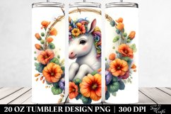 Cute Baby Unicorn Nasturtium | 20 Oz Tumbler Product Image 2