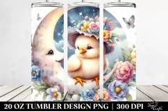 Cute Baby Chicken Moon | 20 Oz Tumbler Product Image 2