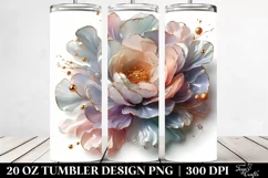 Elegant Shiny Ranunculus Clipart 20 Oz Tumbler Product Image 2