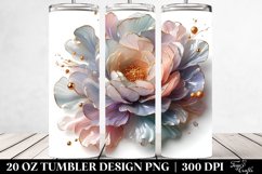 Abstract Ranunculus Clipart, High-Res 20 Oz Tumbler Product Image 2