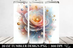 Elegant Shiny Ranunculus Clipart 20 Oz Tumbler Product Image 2