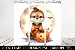 Cute Otter in Halloween Costume PNG Product Image 2