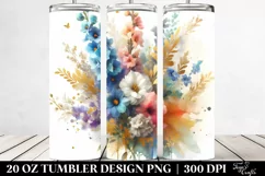 Colorful Bouquet Delphinium Tumbler Product Image 2