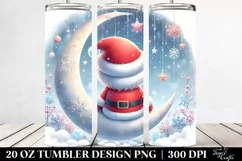 Santa on Moon and Stars | 20 oz Tumbler Product Image 2