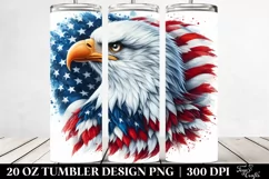 Patriotic Bald Eagle Tumbler | 20 oz Tumbler Product Image 2