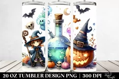 Simple Funny Halloween Clipart, 20 Oz Tumbler Product Image 2