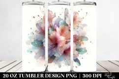 Shiny Rhododendron Golden Clipart, Transparent 20 Oz Tumbler Product Image 2