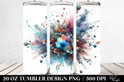 Colorful Watercolor Splash | 20 oz Tumbler Product Image 2