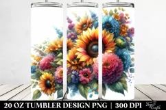 Colorful Sunflowers | 20 oz Tumbler Product Image 2