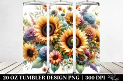 Colorful Sunflowers | 20 oz Tumbler Product Image 2