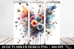 Colorful Watercolor Splash | 20 oz Tumbler Product Image 2