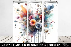 Colorful Watercolor Splash | 20 oz Tumbler Product Image 2