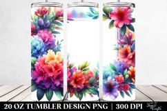 Vibrant Colorful Watercolor Horizontal Frame | 20 oz Tumbler Product Image 2