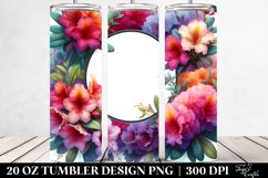 Vibrant Colorful Watercolor Horizontal Frame | 20 oz Tumbler Product Image 2
