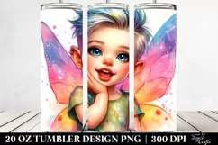 Vibrant Baby Fairy Expressive Face | 20 oz Tumbler Product Image 2