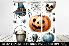 Simple Funny Halloween Clipart, 20 Oz Tumbler Product Image 2