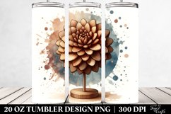 Wooden Stained Dahlia Tumbler Product Image 2