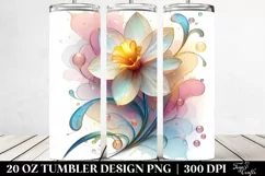 Abstract Shiny Daffodil made of 20 Oz Tumbler Product Image 2